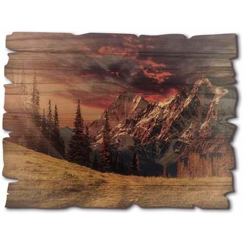 4062144606513 - Holzbild ARTLAND Alpines Hochland Bilder Gr B H T 40 cm x 30 cm x 06 cm Holzbild Berge & Alpenbilder Querformat 1 St rot Holzbild Holzbilder 4062144606513 - Holzbild ARTLAND Alpines Hochland Bilder Gr B H T 40 cm x 30 cm x 06 cm Holzbild Berge & Alpenbilder Querformat 1 St rot Holzbild Holzbilder