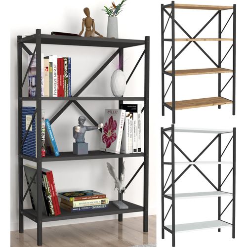 4051814420108 - Standregal Holz Metall Aufbewahrung Stand Regal Bücherregal Deko Bücher Standregal Insasi 4 Gr 66 honig eiche B66cm H121cm T34cm Holzwerkstoff Holz Spanplatte Regale 4051814420108 - Standregal Holz Metall Aufbewahrung Stand Regal Bücherregal Deko Bücher Standregal Insasi 4 Gr 66 honig eiche B66cm H121cm T34cm Holzwerkstoff Holz Spanplatte Regale