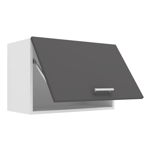 4051814423277 - Küchenschrank Breite 60 cm Klappschrank Hängeschrank Küche Küchenmöbel Esilo (Farbe Weiß Anthrazit) 4051814423277 - Küchenschrank Breite 60 cm Klappschrank Hängeschrank Küche Küchenmöbel Esilo (Farbe Weiß Anthrazit)