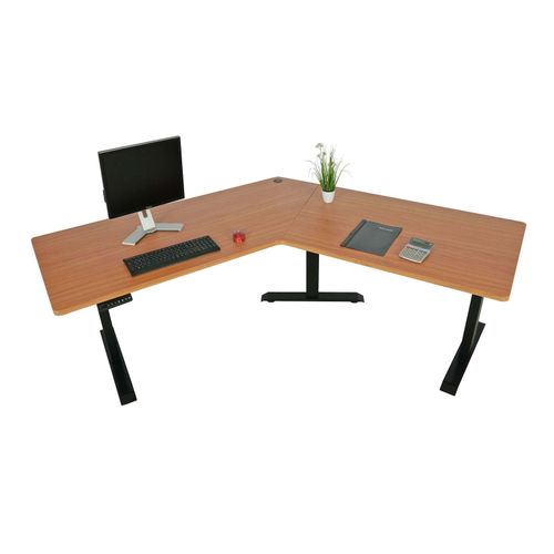 4057651499543 - Schreibtisch MCW-D40 Computertisch 120° elektrisch höhenverstellbar ~ natur schwarz 4057651499543 - Schreibtisch MCW-D40 Computertisch 120° elektrisch höhenverstellbar ~ natur schwarz