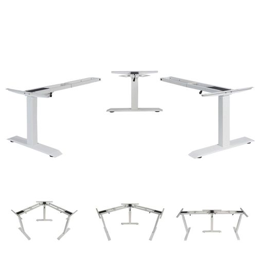 4057651498096 - 3in1 Gestell MCW-D40 variables Tischgestell elektrisch höhenverstellbar Memory 47kg ~ weiß