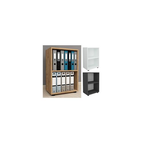 4051814420504 - Holzregal stehend platzsparender Aktenschrank Maße ca H 74 x B 49 x T 32 cm Elegantes Regal Büroregal – Ulas 2f