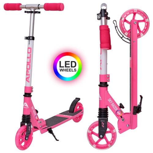 4250518566963 - LED City Roller mit Federung Scooter Skyracer