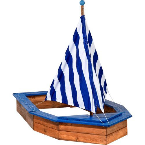 4055894946008 - dobar Sandkasten im Schiffs-Form mit blau-weißem Segel 4055894946008 - dobar Sandkasten im Schiffs-Form mit blau-weißem Segel