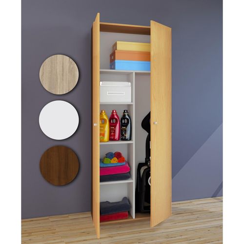 4051814351181 - Holz-Besenschrank 6 Fächer Maße ca B 70 x H 178 x T 40 cm Haushaltsschrank Mehrzweckschrank - Vandol 4051814351181 - Holz-Besenschrank 6 Fächer Maße ca B 70 x H 178 x T 40 cm Haushaltsschrank Mehrzweckschrank - Vandol