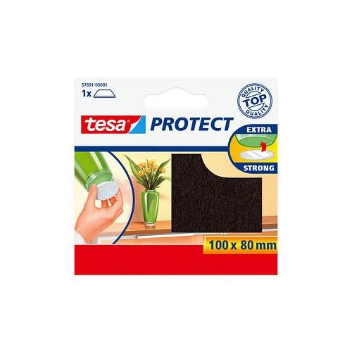 4042448884985 - Protect Filzgleiter rechteckig 100 x 80mm braun (57891-00001-01) - Tesa