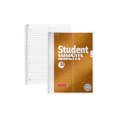 4003273566743 - Collegeblock 10-67146 Student Premium Lineatur 53   liniert   2 Spalten A4 90g orange 50 Blatt 4003273566743 Brunnen