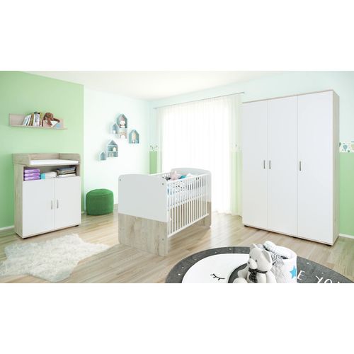 4260347792839 - nonjoo Babyzimmer Lani Set 7 best aus Babybett Kommode Wickelaufsatz Wandboard und Kleiderschrank 3-trg 4260347792839 - nonjoo Babyzimmer Lani Set 7 best aus Babybett Kommode Wickelaufsatz Wandboard und Kleiderschrank 3-trg