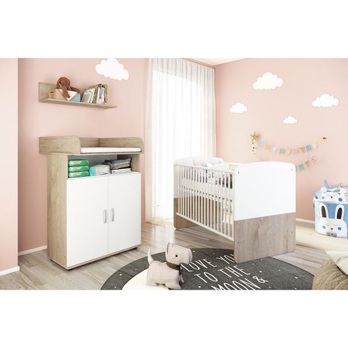 4260347792778 - nonjoo Babyzimmer Lani Set 1 best aus Babybett Kommode Wickelaufsatz und Wandboard 4260347792778 - nonjoo Babyzimmer Lani Set 1 best aus Babybett Kommode Wickelaufsatz und Wandboard