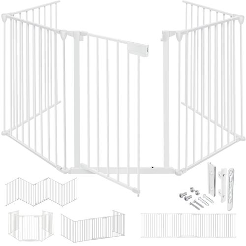 4260692718423 - KESSER® Kaminschutzgitter mit Tür Metall Ofenschutzgitter Laufgitter Laufstall Absperrgitter Tierschutzgitter Türschutzgitter für Kinder-Sicherung 300 cm Länge 5-teilig (je 60 x 75 cm) 4260692718423 - KESSER® Kaminschutzgitter mit Tür Metall Ofenschutzgitter Laufgitter Laufstall Absperrgitter Tierschutzgitter Türschutzgitter für Kinder-Sicherung 300 cm Länge 5-teilig (je 60 x 75 cm)