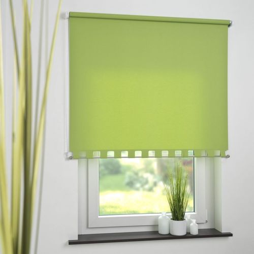 4016318392290 - Seitenzugrollo Kettenzugrollo Volantrollo Rollo Eckig lichtdurchlässig 182 x 180 cm grün für Fenster