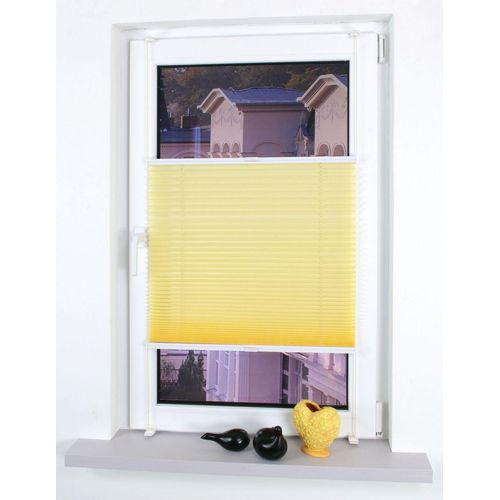 4016318350092 - Liedeco - Klemmfix-Plissee verspannt lemon-yellow Größe 75X150 cm