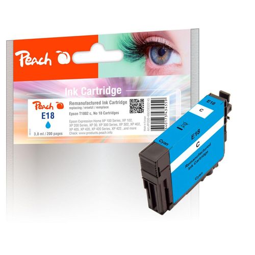 7640173434559 - E18 c Druckerpatrone cy ersetzt Epson No 18 c C13T18024010 für zB Epson Expression Home XP -100 Epson Expression Home XP -102 (wiederaufbereitet)