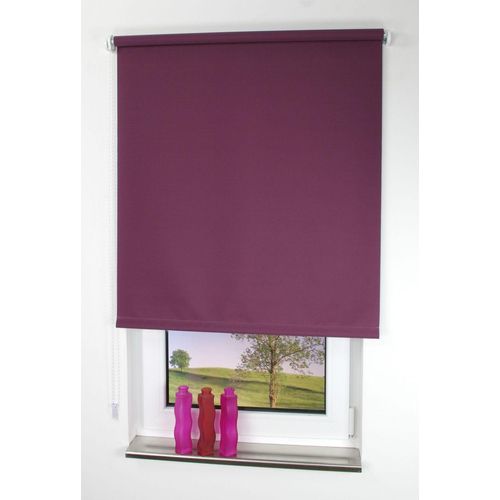 4016318297229 - Liedeco - Seitenzugrollo Uni-Tageslicht brombeere Größe 122X180 cm