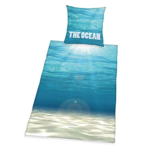 4006891947314 - The Ocean Bettwäsche Renforcé 135 x 200 + 80 x 80 cm türkis Modell 1