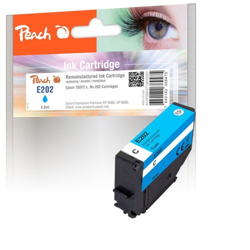 7640182383565 - E2F2 Druckerpatrone cy ersetzt Epson T02F2 No 202 c C13T02F24010 für zB Epson Expression Premium XP -6000 (wiederaufbereitet)