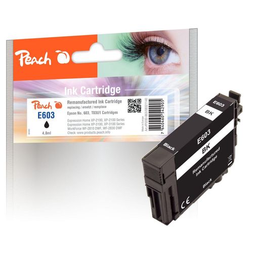 7640460542905 - E603 BK Druckerpatrone bk ersetzt Epson No 603BK C13T03U14010 für zB Epson Expression Home XP -2100 Epson Expression Home XP -2105 (wiederaufbereitet)