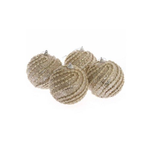 4250965957789 - Myflair Möbel & Accessoires Christbaumschmuck »Wellen Weihnachtsdeko Christbaumschmuck« (4-tlg) beige