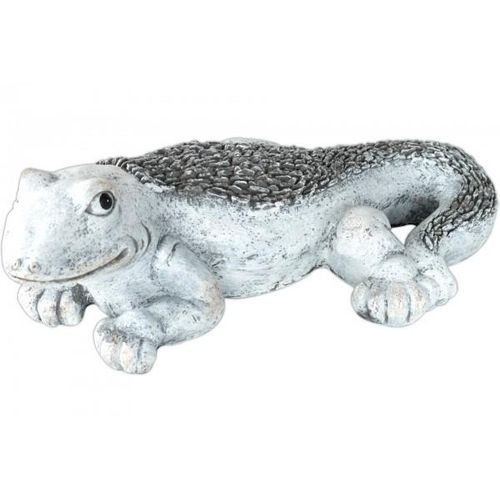 4057984009549 - KYNAST Gartenfigur Eidechse 47 x 30cm Steinoptik Beet braun grau
