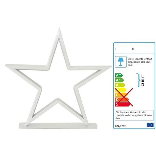 4036812401182 - X-mas Art Collection - Design Weihnachtsstern aus Metall 32 cm weiss 144 LEDs - Weiß 4036812401182 - X-mas Art Collection - Design Weihnachtsstern aus Metall 32 cm weiss 144 LEDs - Weiß