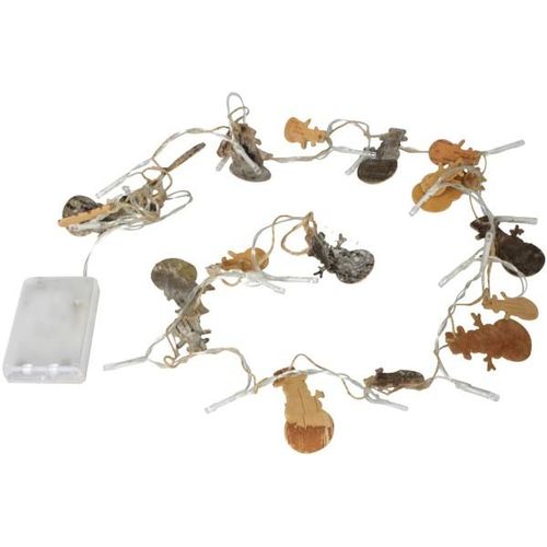 4052304215600 - X-mas - Lichterkette 20 led mit Naturholz Schneemann Batterie - Transparent braun 4052304215600 - X-mas - Lichterkette 20 led mit Naturholz Schneemann Batterie - Transparent braun