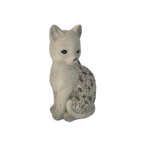 4057984011177 - Steinfigur Katze 36 cm sitzend Deko Gartenfigur Polystone Steinoptik