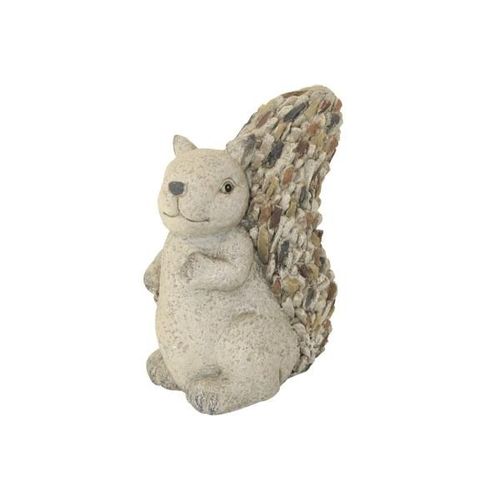 4057984013188 - Steinfigur Eichhörnchen 30 cm stehend Deko Gartenfigur Polystone Steinoptik