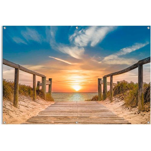 8714597628104 - Poster REINDERS Sonnenuntergang am Strand Bilder Gr B H T 120 cm x 80 cm x 01 cm beige Poster
