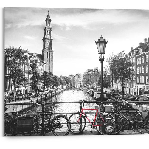 8714597623659 - Deco-Panel REINDERS Die Grachten von Amsterdam Bilder Gr B H T 50 cm x 40 cm x 2 cm schwarz (schwarz weiß) Kunstdrucke