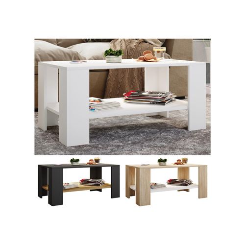 4051814424830 - Holz Beistelltisch Couchtisch schlicht Maße ca H 55 x B 90 x T 41 cm Wohnzimmertisch Sofatisch - Dalus 4051814424830 - Holz Beistelltisch Couchtisch schlicht Maße ca H 55 x B 90 x T 41 cm Wohnzimmertisch Sofatisch - Dalus