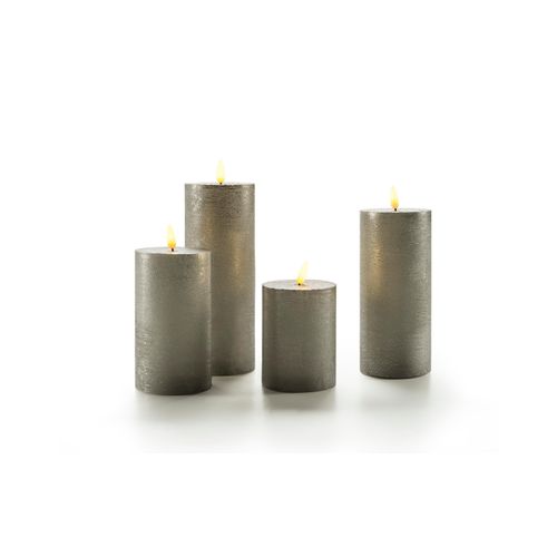 7640186611473 - STT LED-Kerze »4er Set Flat Grau«