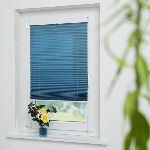 4016318414091 - Liedeco Plissee »Jeansblue« Lichtschutz ohne Bohren verspannt