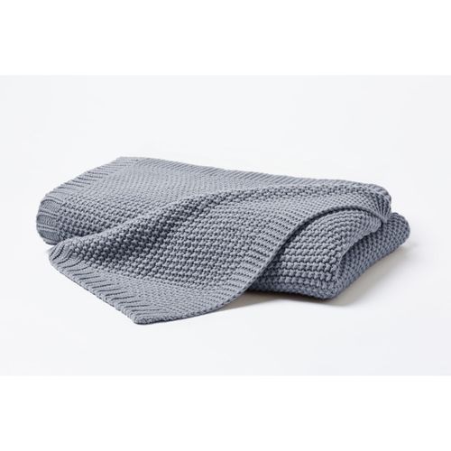 4002895129893 - Strickdecke Wohndecke mittelgrau Größe 130x170 cm 4002895129893 - Strickdecke Wohndecke mittelgrau Größe 130x170 cm