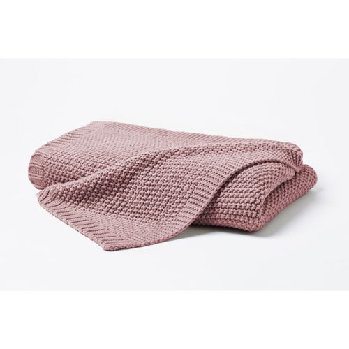 4002895129855 - Strickdecke Wohndecke mauve Größe 130x170 cm 4002895129855 - Strickdecke Wohndecke mauve Größe 130x170 cm