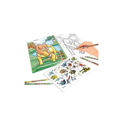 4010070600600 - Dino World - Colouring Book With Coloured Pencils