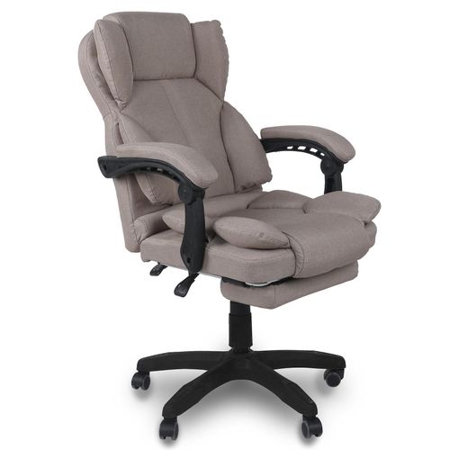 4250931566021 - Schreibtischstuhl Bürostuhl Stoff Gamingstuhl Racing Chair Chefsessel mit Fußstütze Taupe 4250931566021 - Schreibtischstuhl Bürostuhl Stoff Gamingstuhl Racing Chair Chefsessel mit Fußstütze Taupe