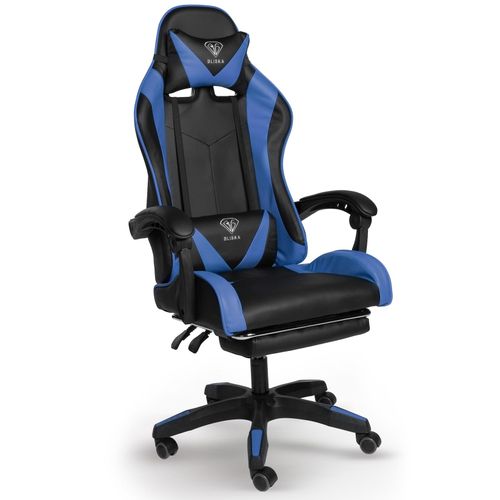 4250931565345 - Trisens - Chefsessel Stuhl Home Office Chair Racing Bürostuhl Sportsitz Büro Stuhl Schwarz Blau 4250931565345 - Trisens - Chefsessel Stuhl Home Office Chair Racing Bürostuhl Sportsitz Büro Stuhl Schwarz Blau