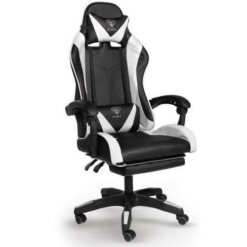 4250931564874 - Trisens - Chefsessel Stuhl Home Office Chair Racing Bürostuhl Sportsitz Büro Stuhl Schwarz Weiß 4250931564874 - Trisens - Chefsessel Stuhl Home Office Chair Racing Bürostuhl Sportsitz Büro Stuhl Schwarz Weiß