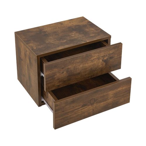 4260565526605 - Wandschrank Nachttisch hängend Holz 40x29x30 cm bth - mit 2 Schubladen - Wandmontage - Nachtkommode stabil - Nachtschrank Natur - Juskys 4260565526605 - Wandschrank Nachttisch hängend Holz 40x29x30 cm bth - mit 2 Schubladen - Wandmontage - Nachtkommode stabil - Nachtschrank Natur - Juskys