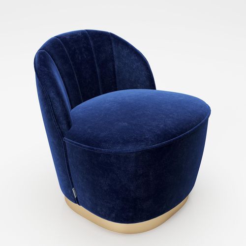 7640136870288 - PLAYBOY - Sessel STELLA gepolsterter Cocktail-Sessel mit Rückenlehne Samtstoff in Blau mit goldenem Metallfuss Retro-Design 7640136870288 - PLAYBOY - Sessel STELLA gepolsterter Cocktail-Sessel mit Rückenlehne Samtstoff in Blau mit goldenem Metallfuss Retro-Design