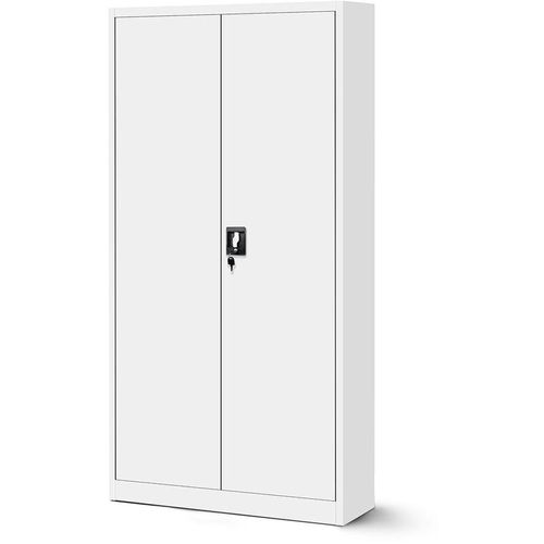 5902560334838 - Aktenschrank C001H Büroschrank Metallschrank Stahlschrank Werkzeugschrank Stahlblech Pulverbeschichtet Flügeltürschrank Abschließbar 195 cm x 90 cm x