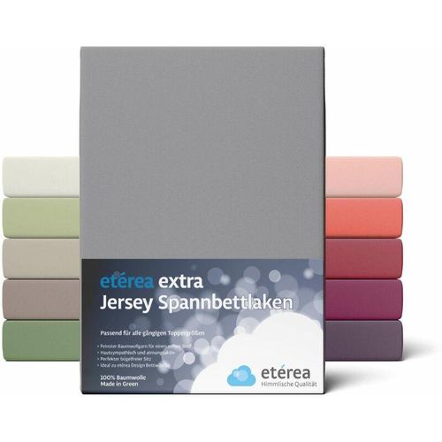 4055971019748 - Etérea - Extra Jersey Spannbettlaken Frost Grau 180x200 - 200x220 cm - Frost Grau