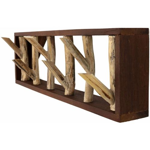 4251756348656 - Licht-erlebnisse - Wandhaken Wandgarderobe Treibholz 50 cm Handarbeit - Holz Natur Holz hell