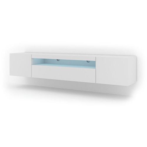 5903769716463 - Bim Furniture - TV-Schrank aura 200 cm hängend oder stehend weiß matt + led