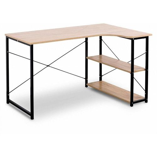 4250367194447 - Woltu - Schreibtisch Computertisch Büromöbel pc Tisch Bürotisch Arbeitstisch aus Holz und Stahl mit Ablage ca 120x74x715 cm natur - natur