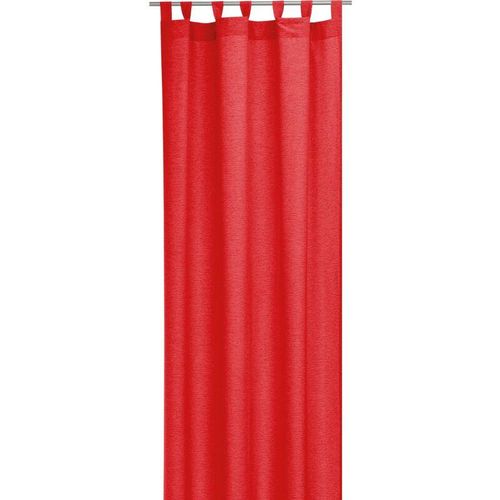 4035179151204 - Bestlivings - Gardine blickdicht in Leinenoptik 140x245 cm mit Schlaufen in Rot in vielen Varianten - Rot