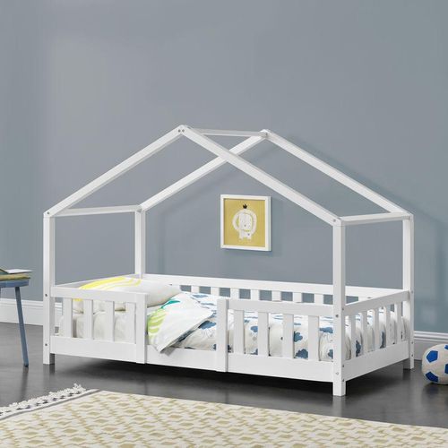 4059438148118 - [encasa] - Kinderbett Treviolo 70x140 cm Weiß Weiß