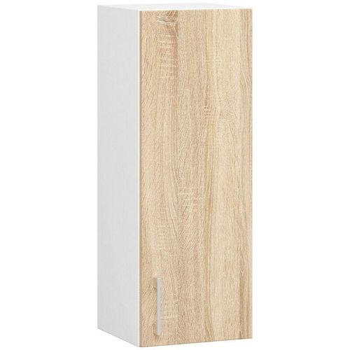 5901738166417 - Akord - Küchenschrank Küchenschrank an der Wand hängen 30 cm w30 modulare Lima Weiß   Eiche Sonoma 1 Regale 1 Türen1