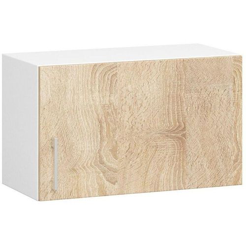 5901738162297 - Akord - Küchenschrank Küchenschrank an der Wand Kapuze 60 cm w60 modularer Lima Weiß   Eiche Sonoma 1 Regale 1 Türen1