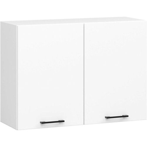 5901738168169 - Akord - Küchenschrank Küchenschrank an der Wand hängen 80 cm W80 modulares Oliwia Weiß   Weiß 2 Regale 2 Türen1